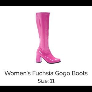 FUSCHIA SIZE 11 GOGO BOOTS NEVER WORN